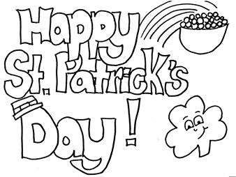 St Patrick's Day coloring page